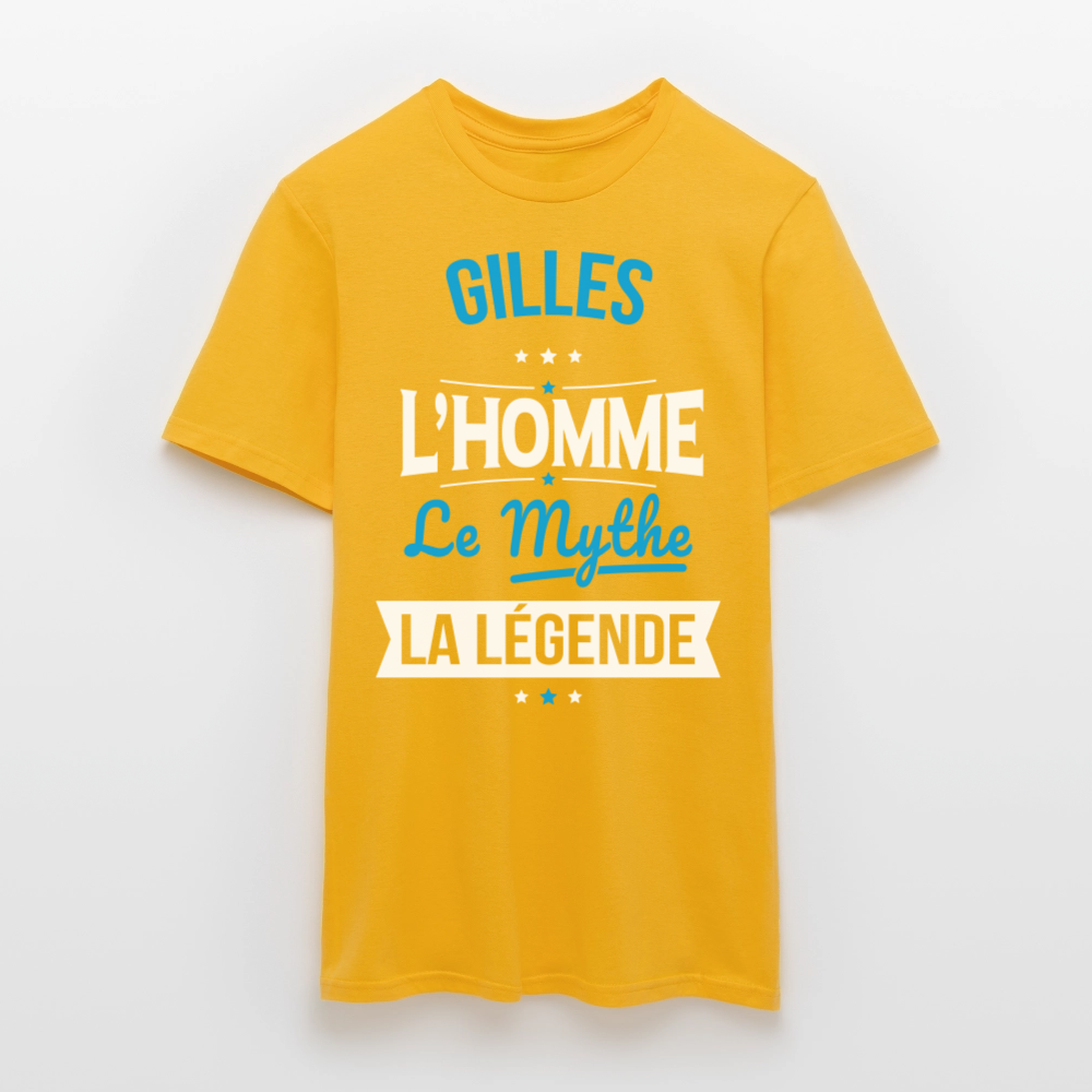 T-shirt Homme - Gilles - l'Homme - le Mythe - la Légende - jaune