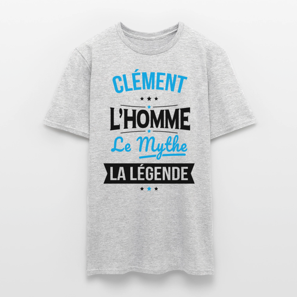 T-shirt Homme - Clément - l'Homme - le Mythe - la Légende - gris chiné
