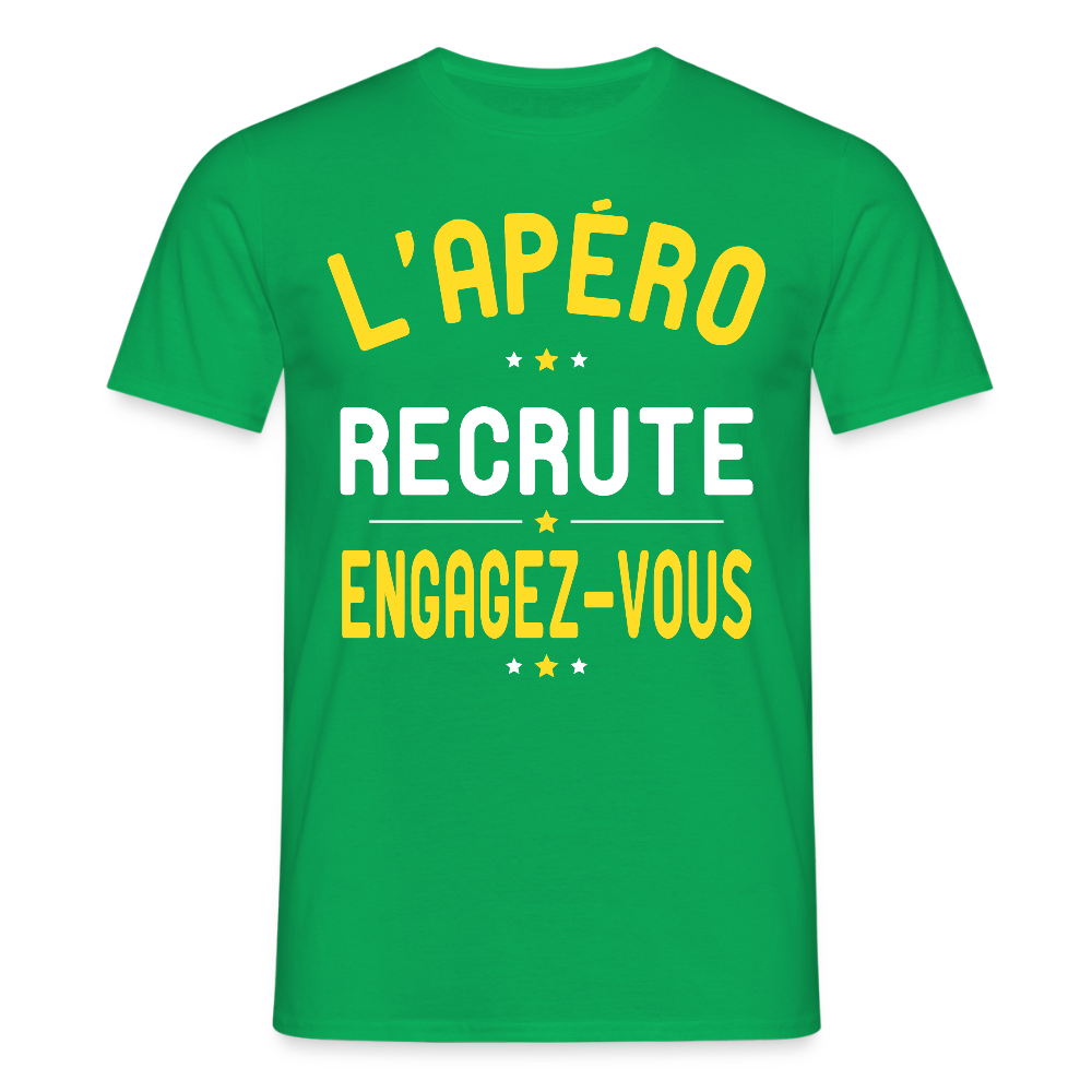 T-shirt Homme - L'apéro recrute - vert