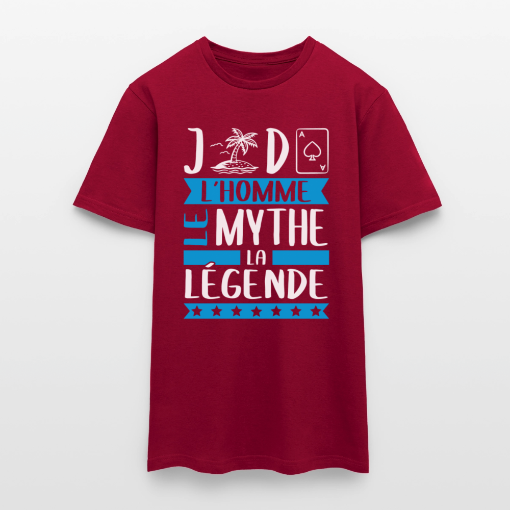 T-shirt homme Gildas rébus – L’homme, le mythe, la légende - rouge brique