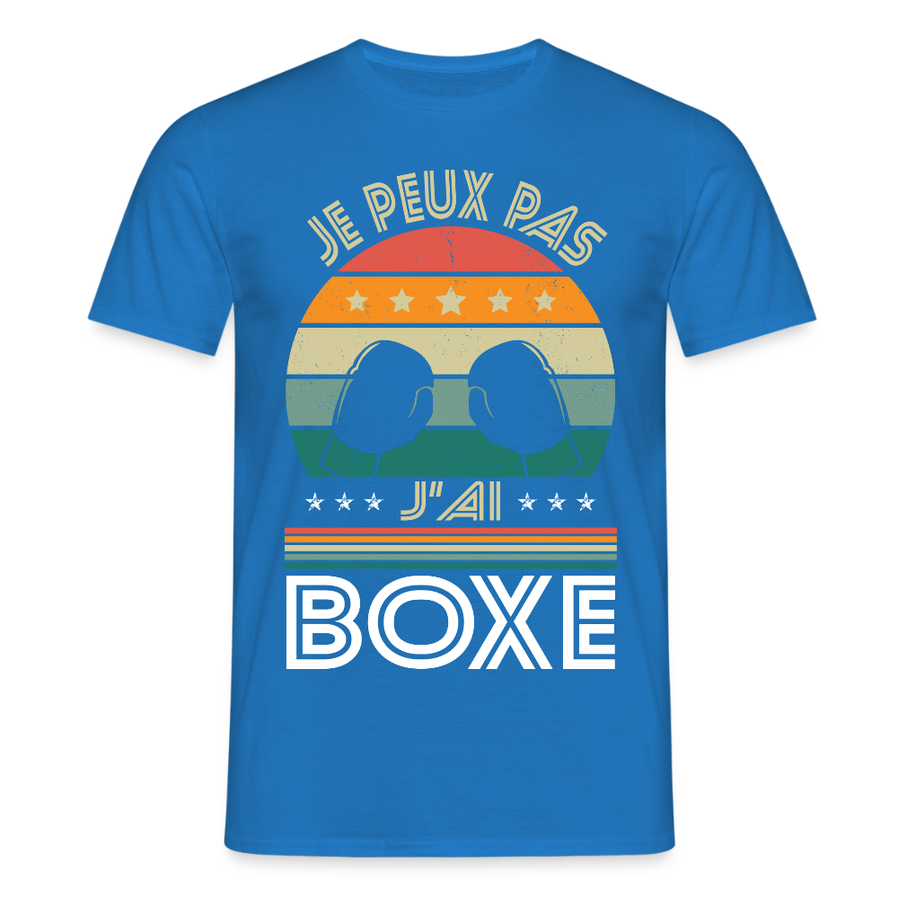 T-shirt Homme - Je peux pas j'ai Boxe - bleu royal