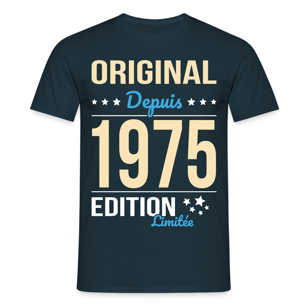 T-shirt Homme - Anniversaire 50 Ans - Original depuis 1975 - marine