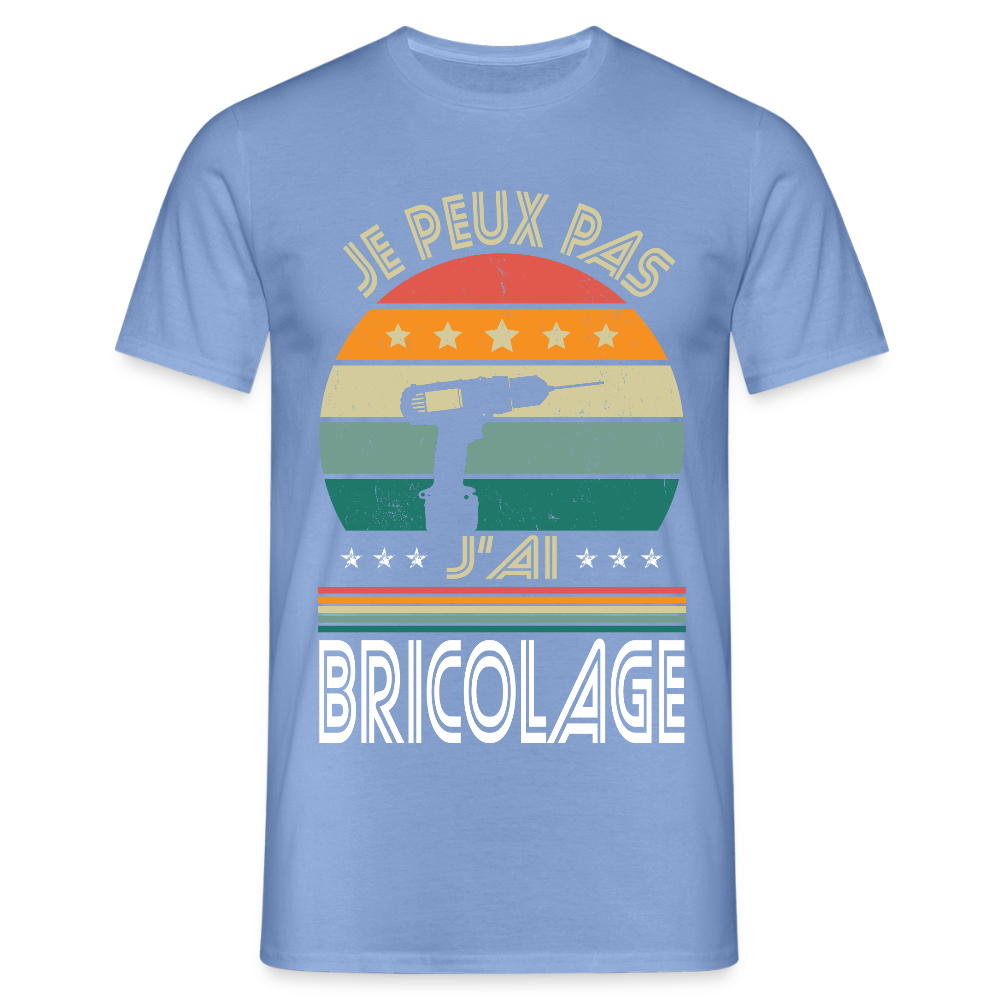 T-shirt Homme - Je peux pas j'ai Bricolage - carolina blue