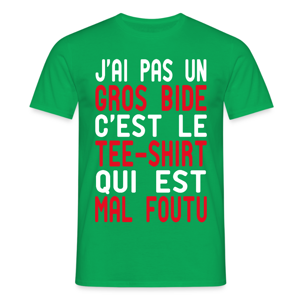 T-shirt Homme - J'ai pas un gros bide - Cadeau Humour - vert