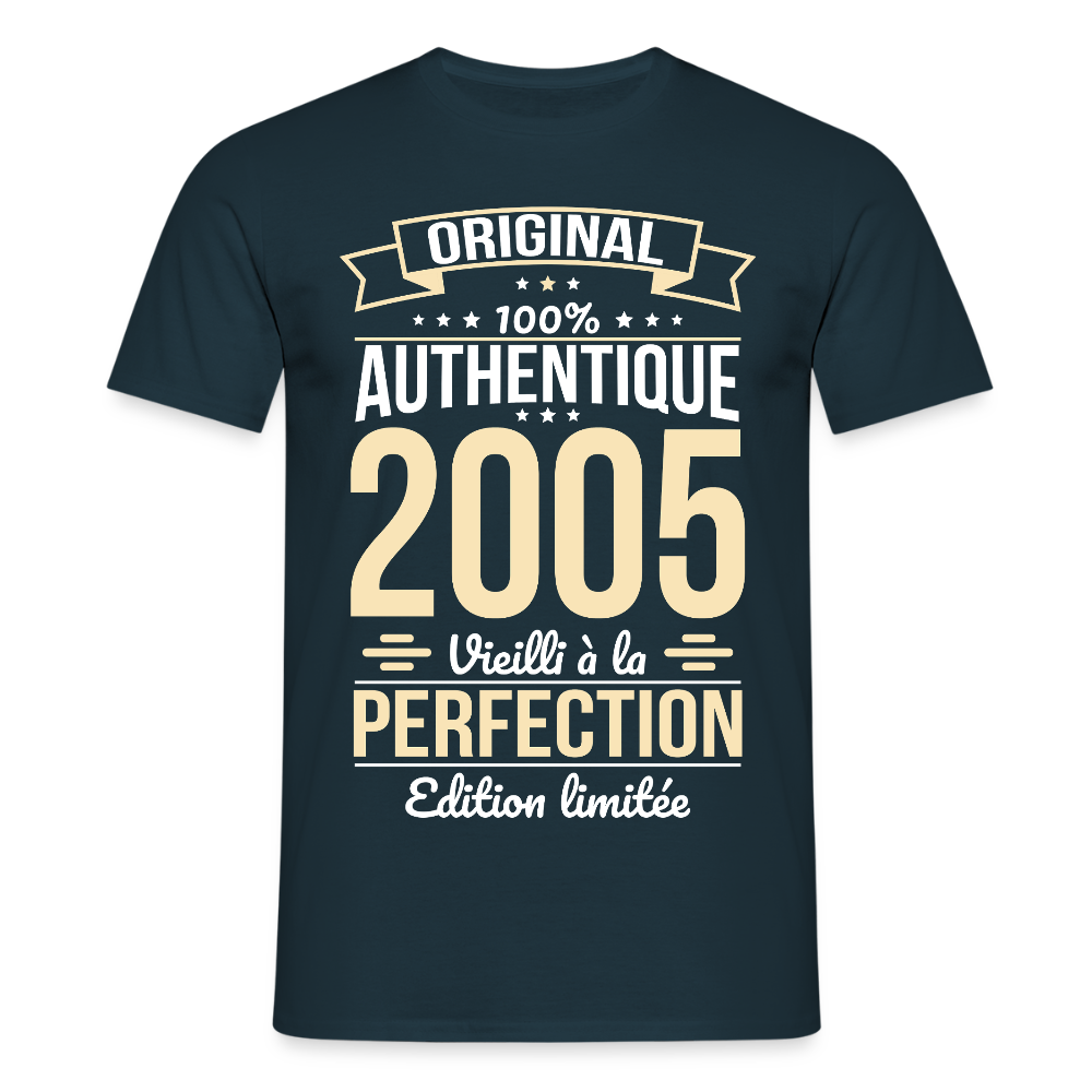 T-shirt Homme - Anniversaire 20 Ans - Original 2005 - marine