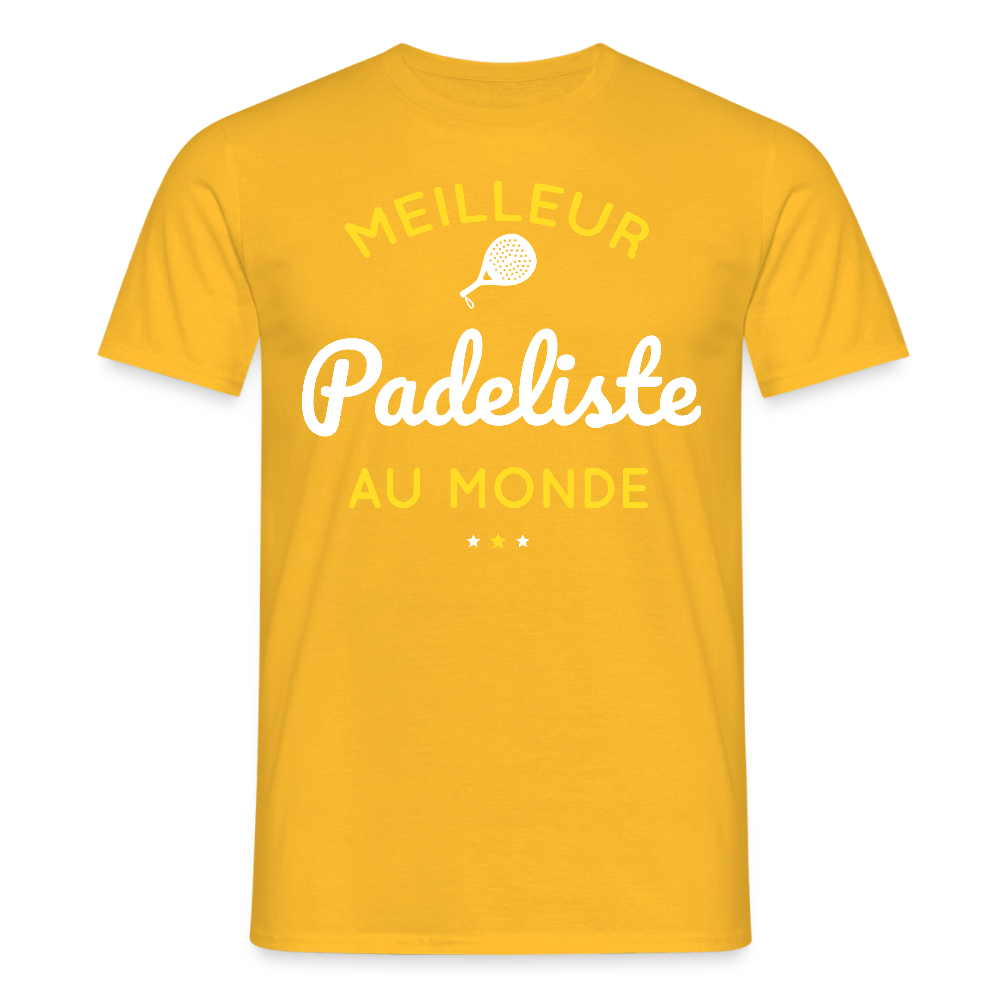 T-shirt Homme - Meilleur Padeliste Au Monde - jaune