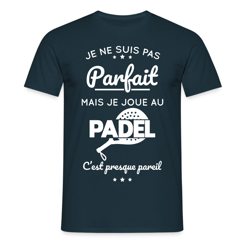 T-shirt Homme - Je Ne Suis Pas Parfait Mais Je Joue Au Padel - marine