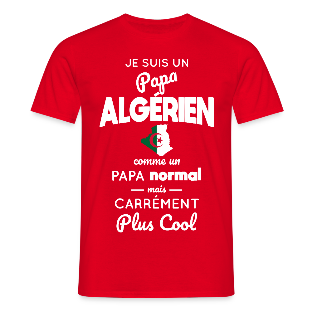T-shirt Homme - Papa Algérien Plus Cool - rouge