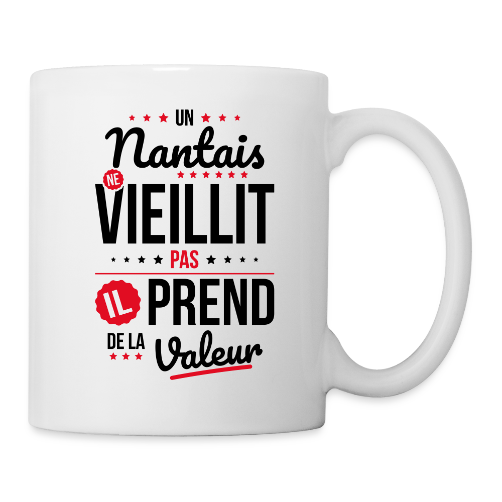 Mug blanc - Un Nantais ne vieillit pas - blanc