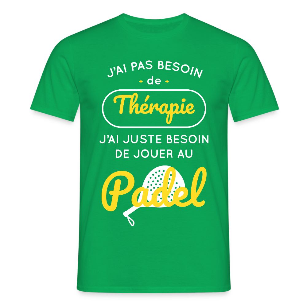 T-shirt Homme - Besoin De Jouer Au Padel - vert