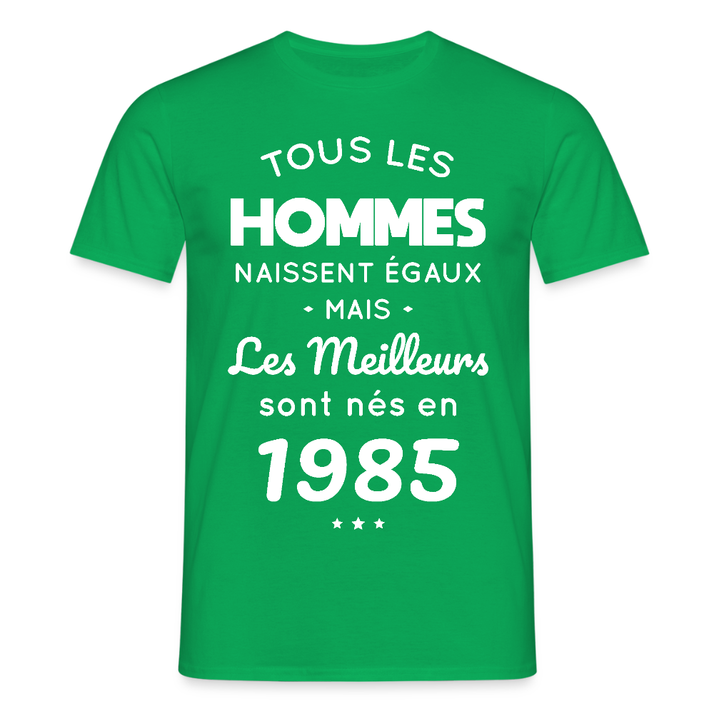 T-shirt Homme - Anniversaire 40 Ans - Les meilleurs sont nés en 1985 - vert