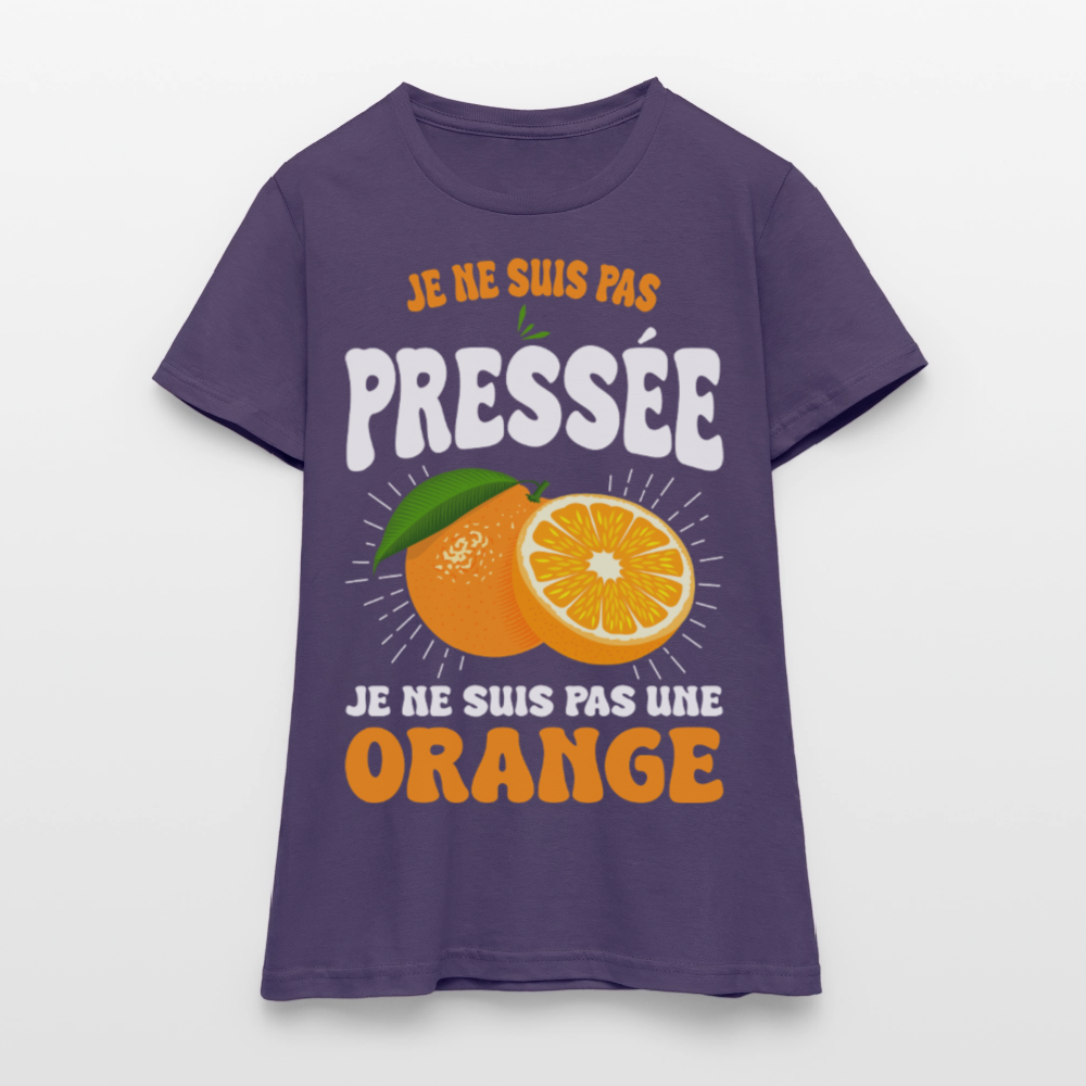T-shirt Femme - Je ne suis pas une orange. - violet foncé