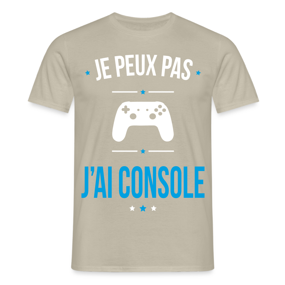 T-shirt Homme - Je peux pas j'ai Console - beige sable