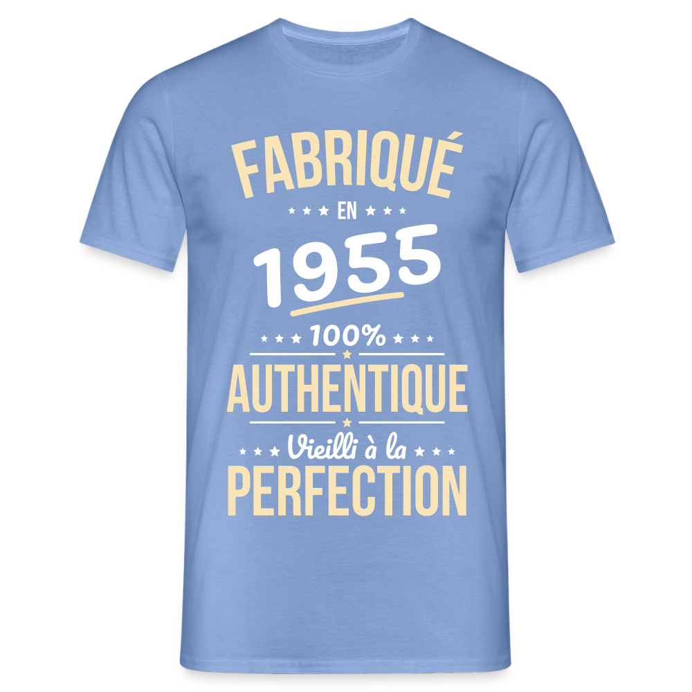 T-shirt Homme - Anniversaire 70 Ans - Fabriqué en 1955 - carolina blue