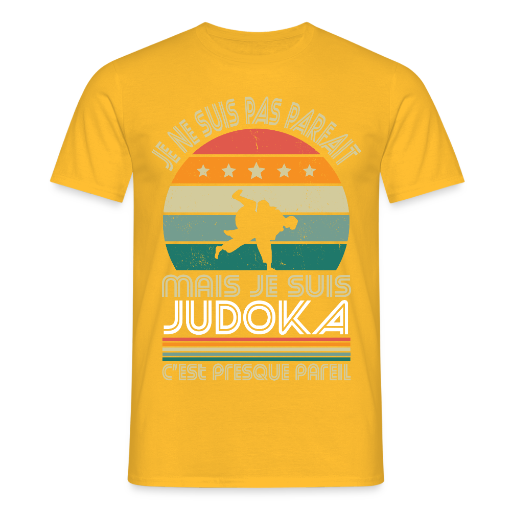T-shirt Homme - Je ne suis pas parfait mais je suis Judoka - jaune