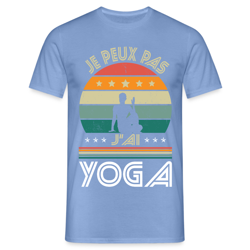 T-shirt Homme - Je peux pas j'ai Yoga - carolina blue