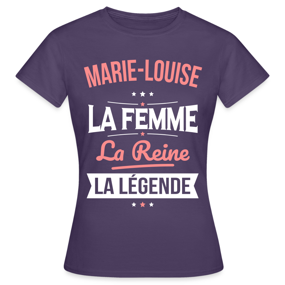 T-shirt Femme - Marie-Louise - la Femme - la Reine - la Légende - violet foncé