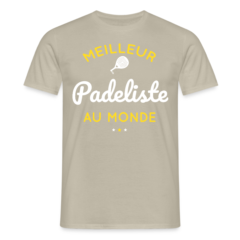 T-shirt Homme - Meilleur Padeliste Au Monde - beige sable