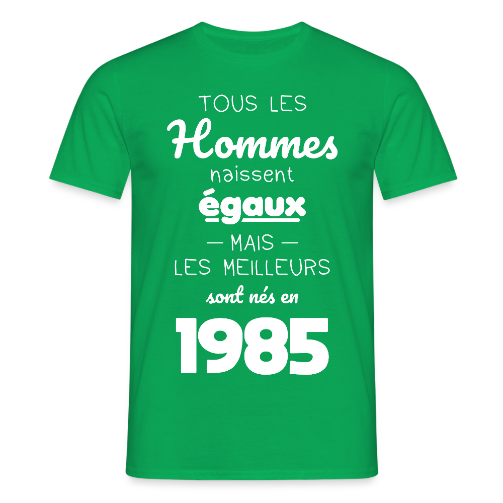 T-shirt Homme - Anniversaire 40 Ans - Les meilleurs sont nés en 1985 - vert