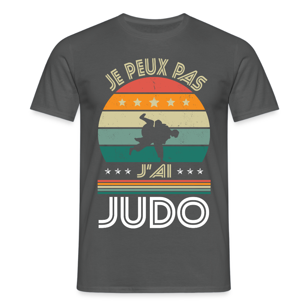 T-shirt Homme - Je peux pas j'ai Judo - charbon