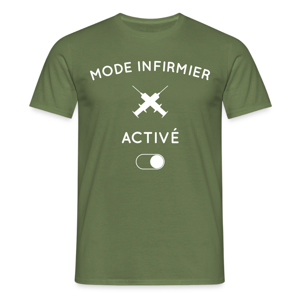 T-shirt Homme - Mode infirmier activé - vert militaire