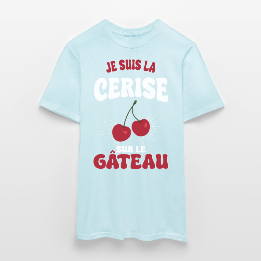 T-shirt Homme - Je suis la cerise sur le gâteau - ciel
