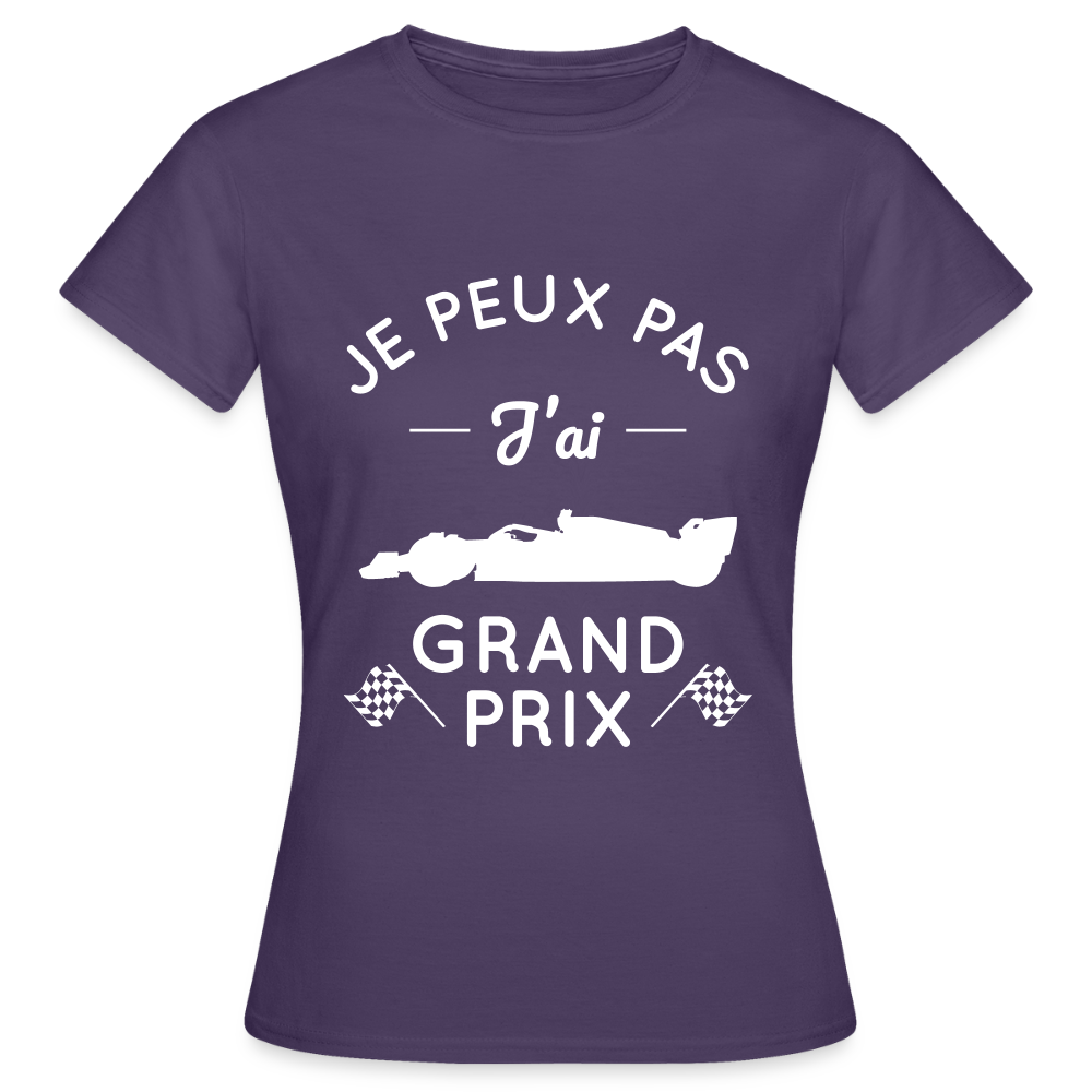 T-shirt Femme - Je peux pas j'ai Grand Prix - violet foncé