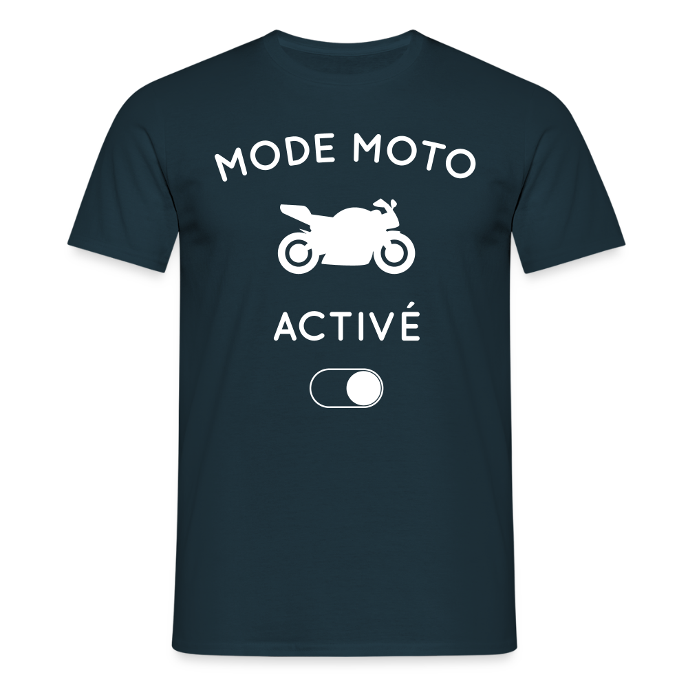 T-shirt Homme - Mode moto activé - marine