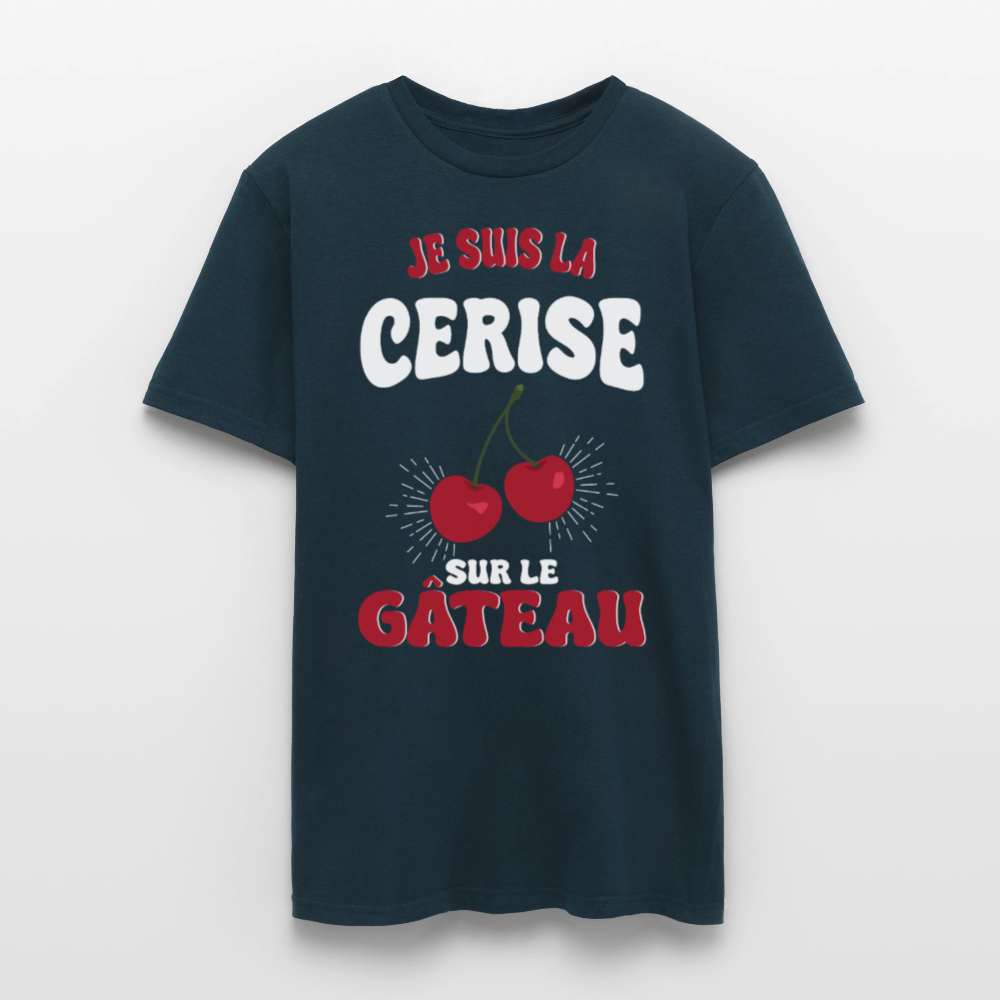 T-shirt Homme - Je suis la cerise sur le gâteau - marine