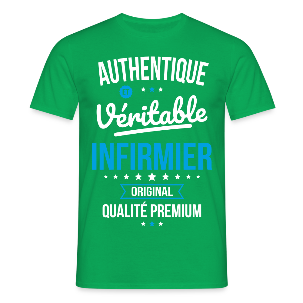 T-shirt Homme - Authentique et véritable Infirmier - vert