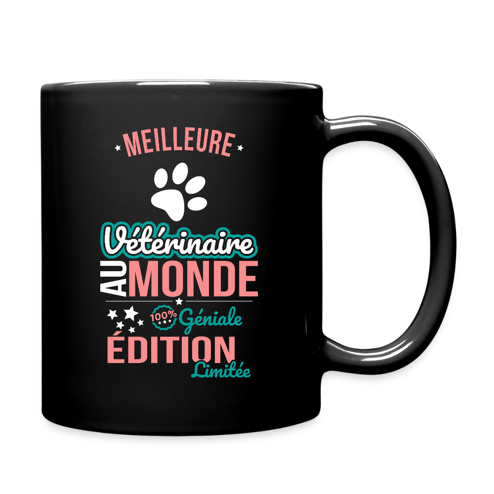 Mug uni - Meilleure Vétérinaire au monde - 100% géniale - noir