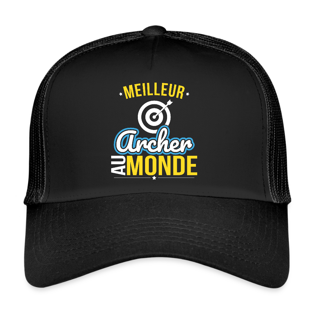 Casquette Trucker - Meilleur archer au monde - noir/noir