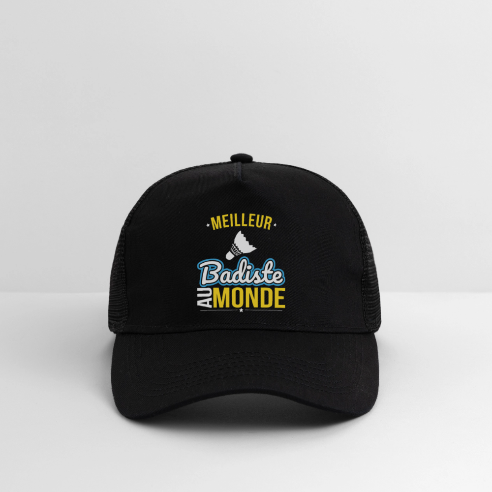Casquette Trucker - Meilleur badiste au monde - noir/noir