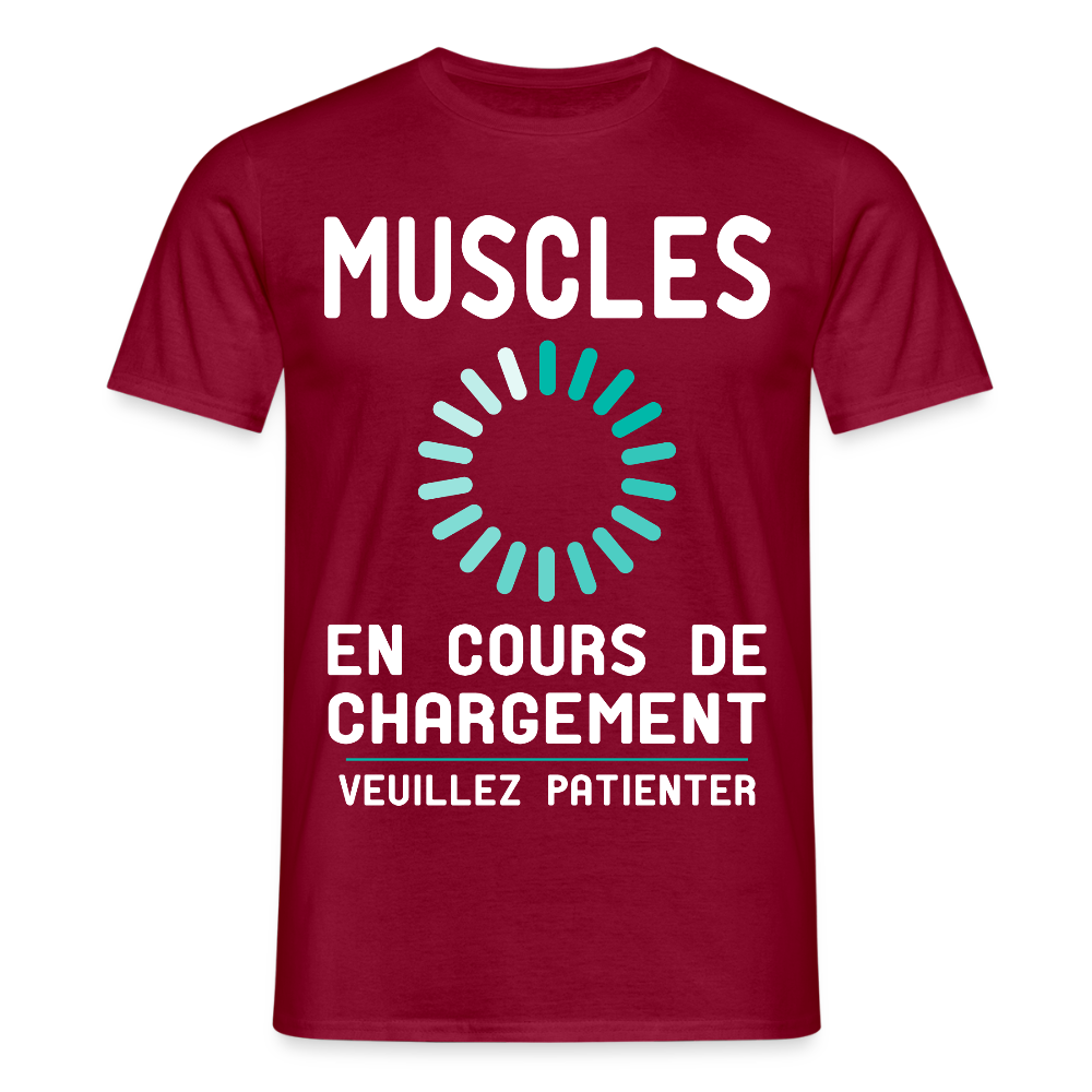 T-shirt Homme - Muscles en cours de chargement - rouge brique