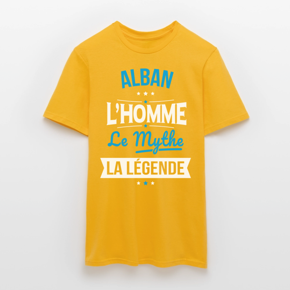 T-shirt Homme - Alban - l'Homme - le Mythe - la Légende - jaune