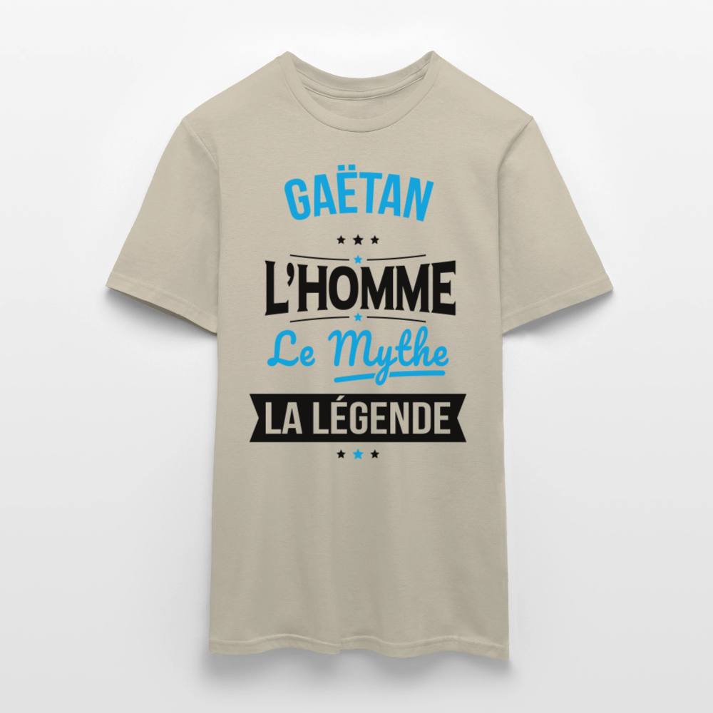 T-shirt Homme - Gaëtan - l'Homme - le Mythe - la Légende - beige sable