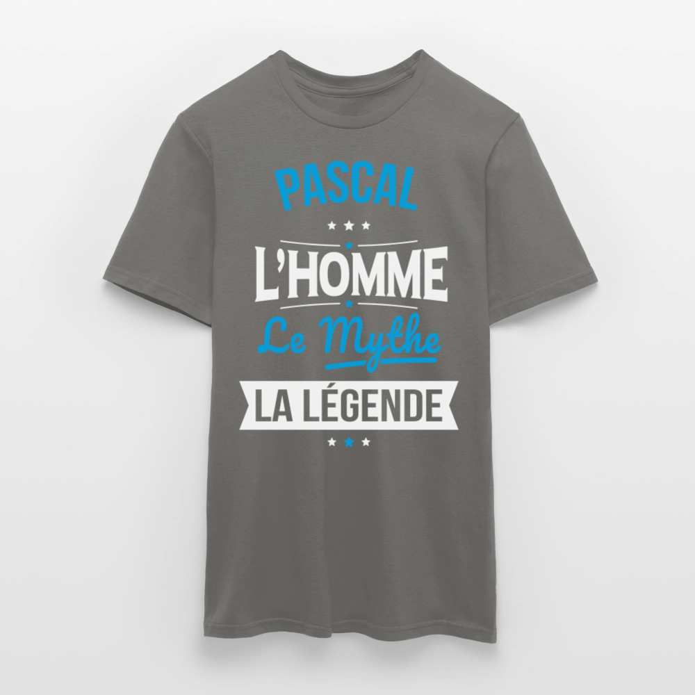 T-shirt Homme - Pascal - l'Homme - le Mythe - la Légende - gris graphite