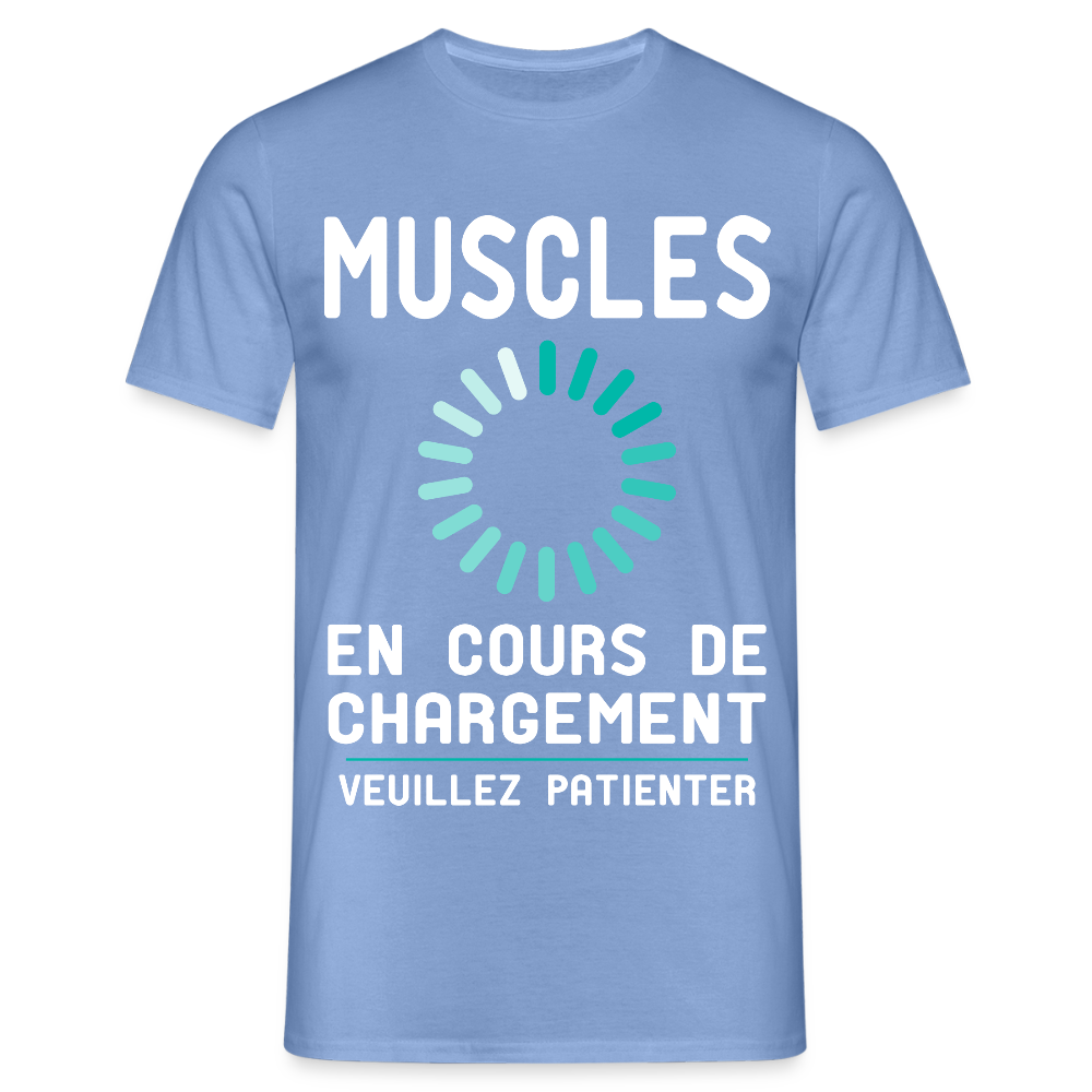 T-shirt Homme - Muscles en cours de chargement - carolina blue