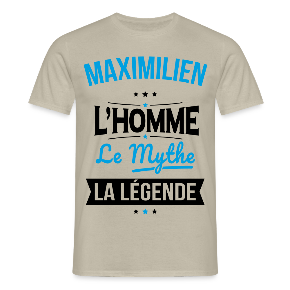 T-shirt Homme - Maximilien - l'Homme - le Mythe - la Légende - beige sable