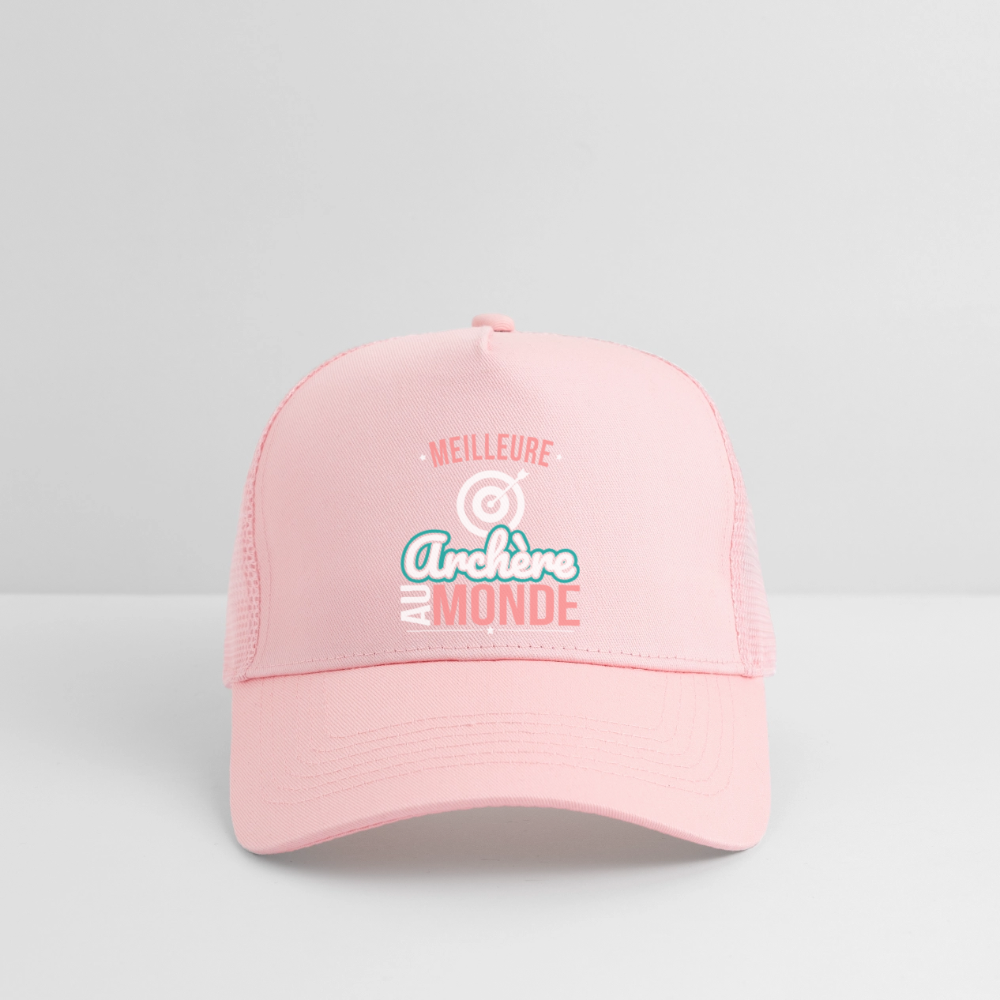 Casquette Trucker - Meilleure archère au monde - rose pâle
