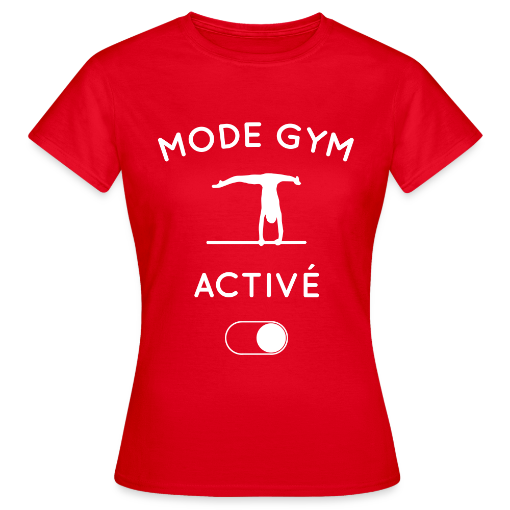 T-shirt Femme - Mode gym activé - rouge