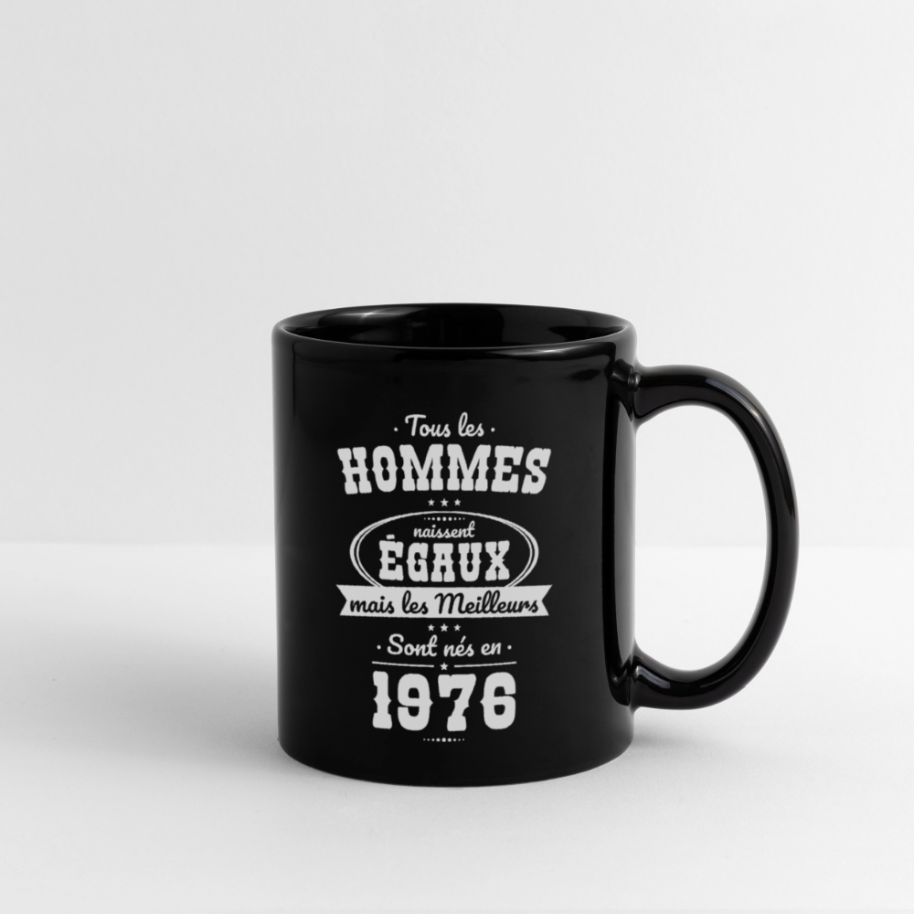 Mug uni anniversaire homme 50 ans – Les meilleurs sont nés en 1976 - noir