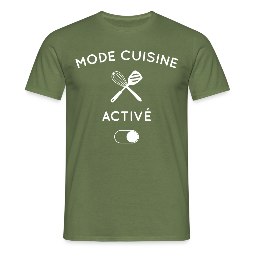 T-shirt Homme - Mode cuisine activé - vert militaire