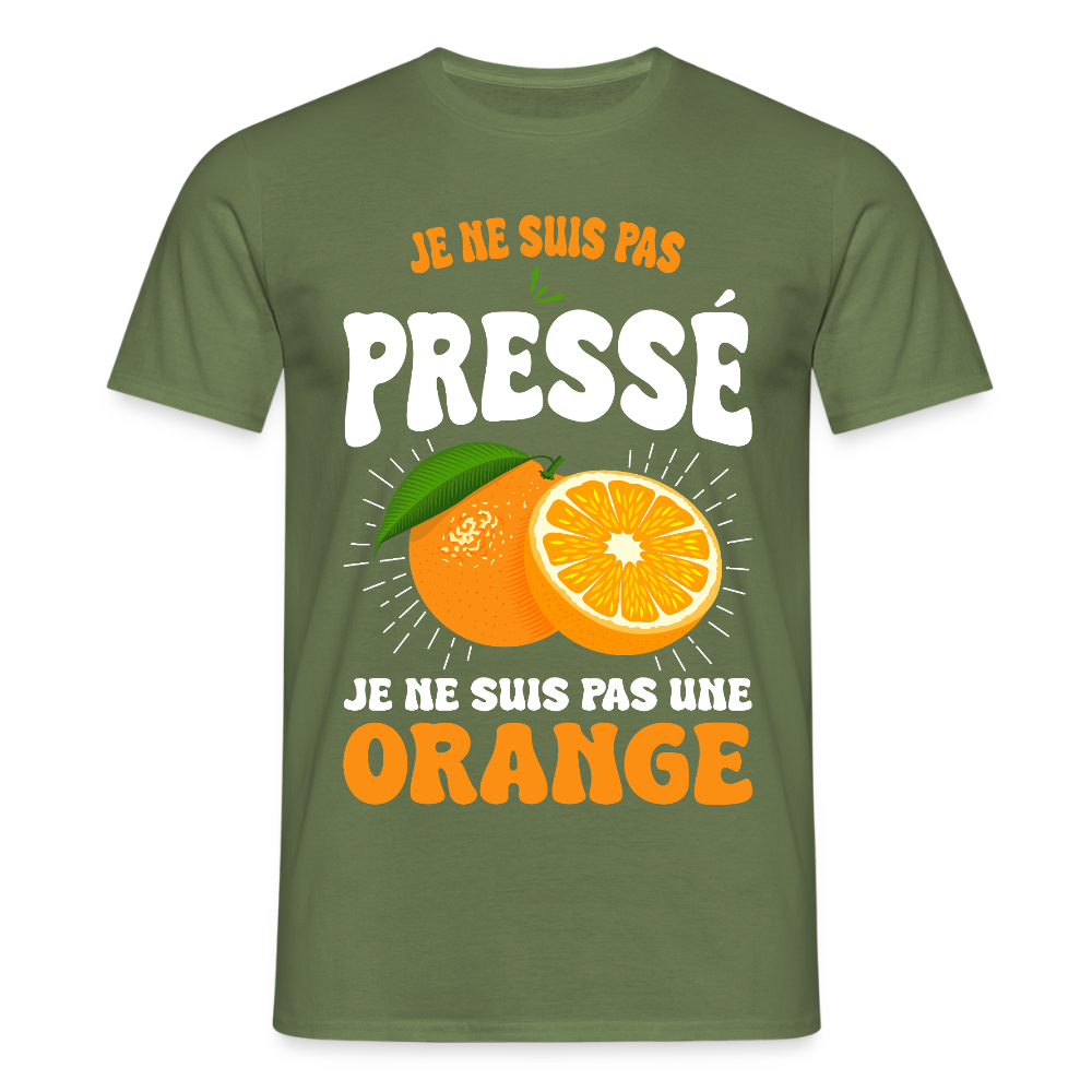 T-shirt Homme - Je ne suis pas une orange - vert militaire