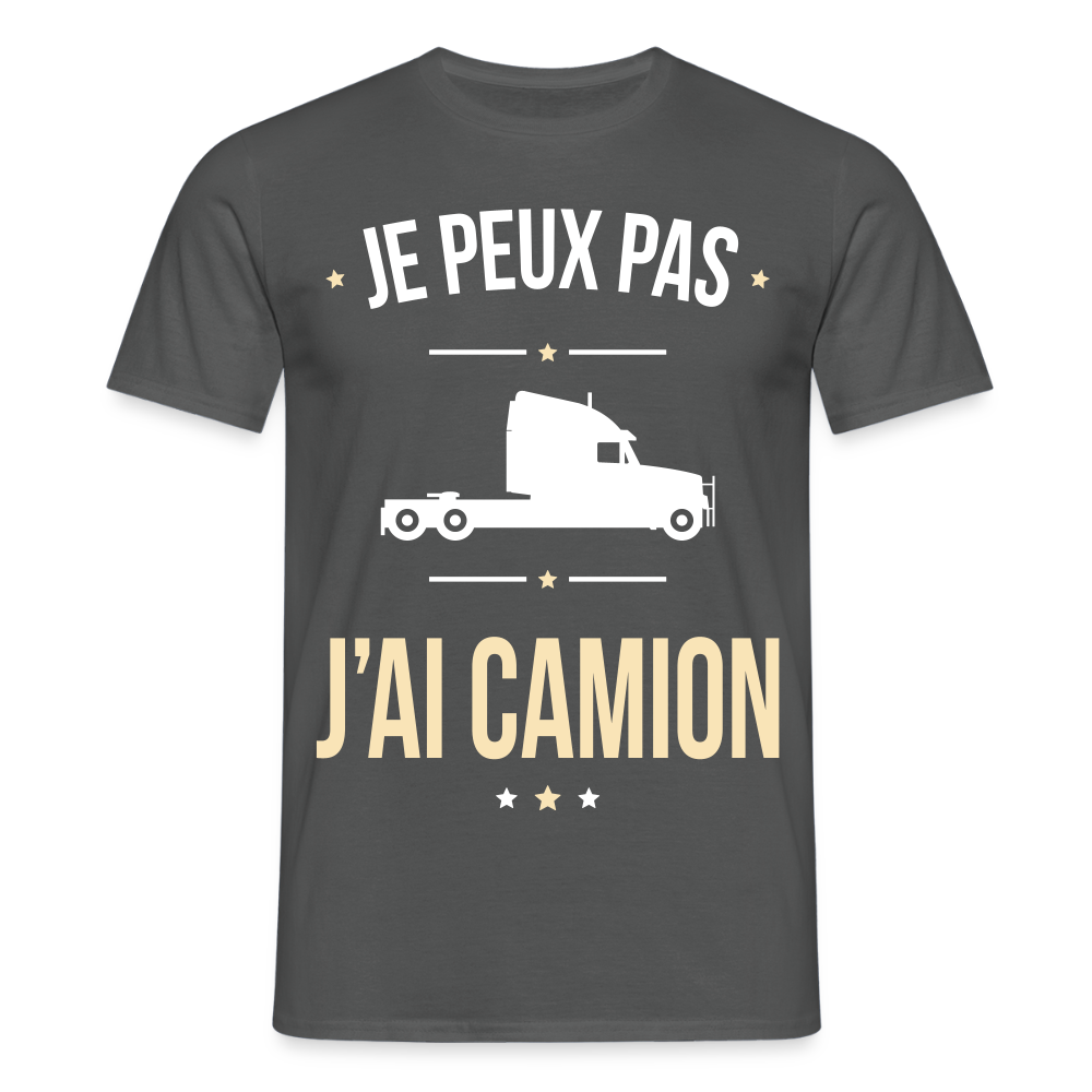 T-shirt Homme - Je peux pas j'ai Camion - charbon