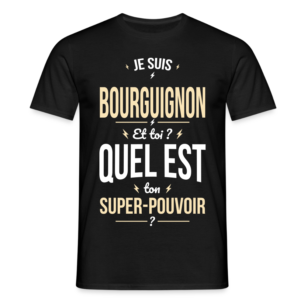 T-shirt Homme - Papa Bourguignon Plus Cool - noir