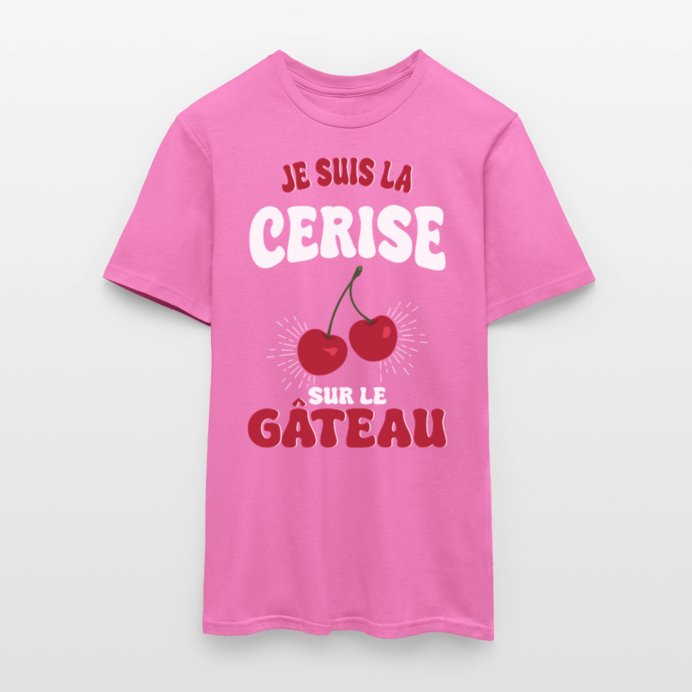 T-shirt Homme - Je suis la cerise sur le gâteau - rose