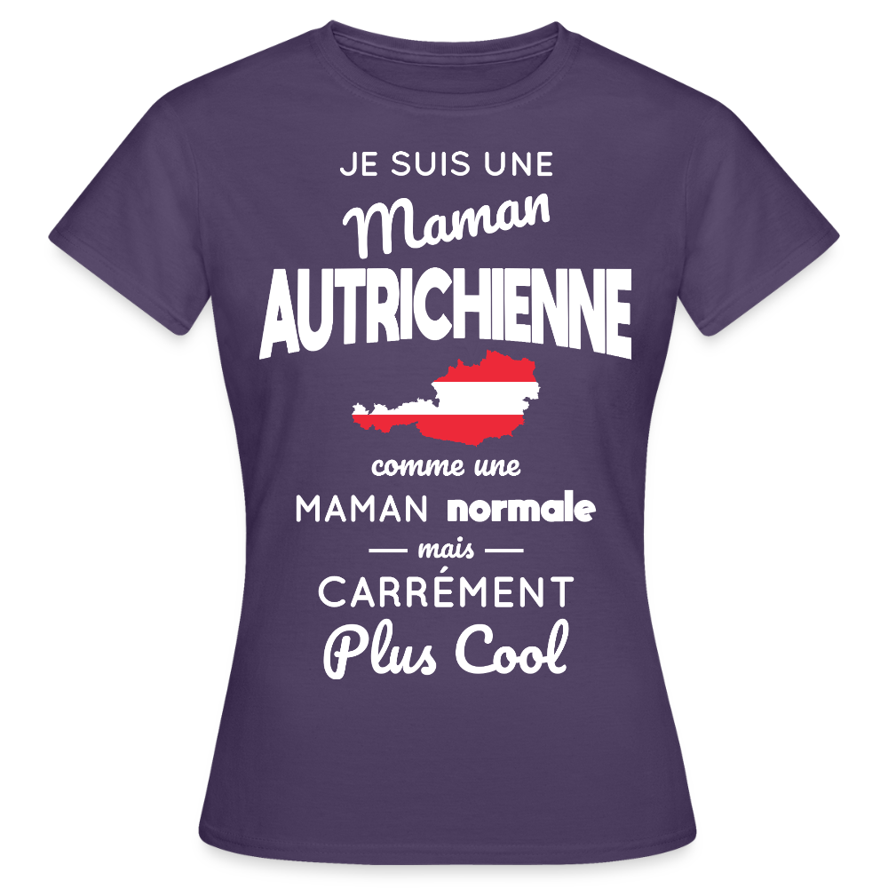 T-shirt Femme - Maman Autrichienne plus cool - violet foncé