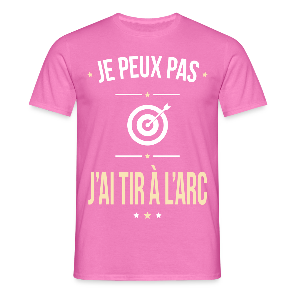 T-shirt Homme - Je peux pas j'ai tir à l'arc - rose