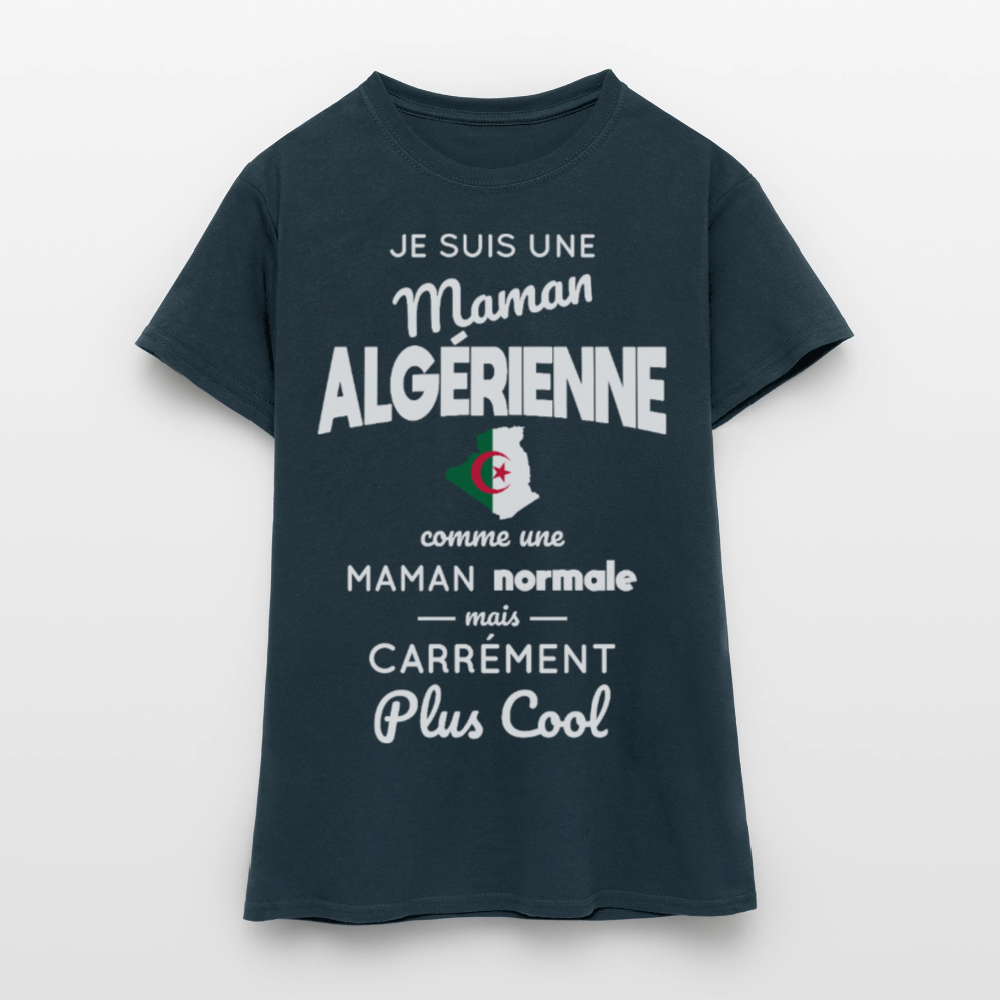 T-shirt Femme - Maman Algérienne plus cool - marine